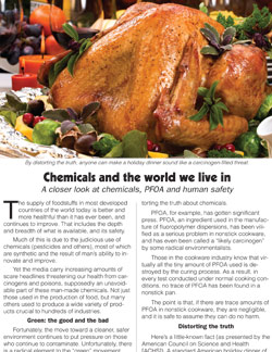Chemicals and the world we live in: A closer look at chemicals, PFOA and human safety
